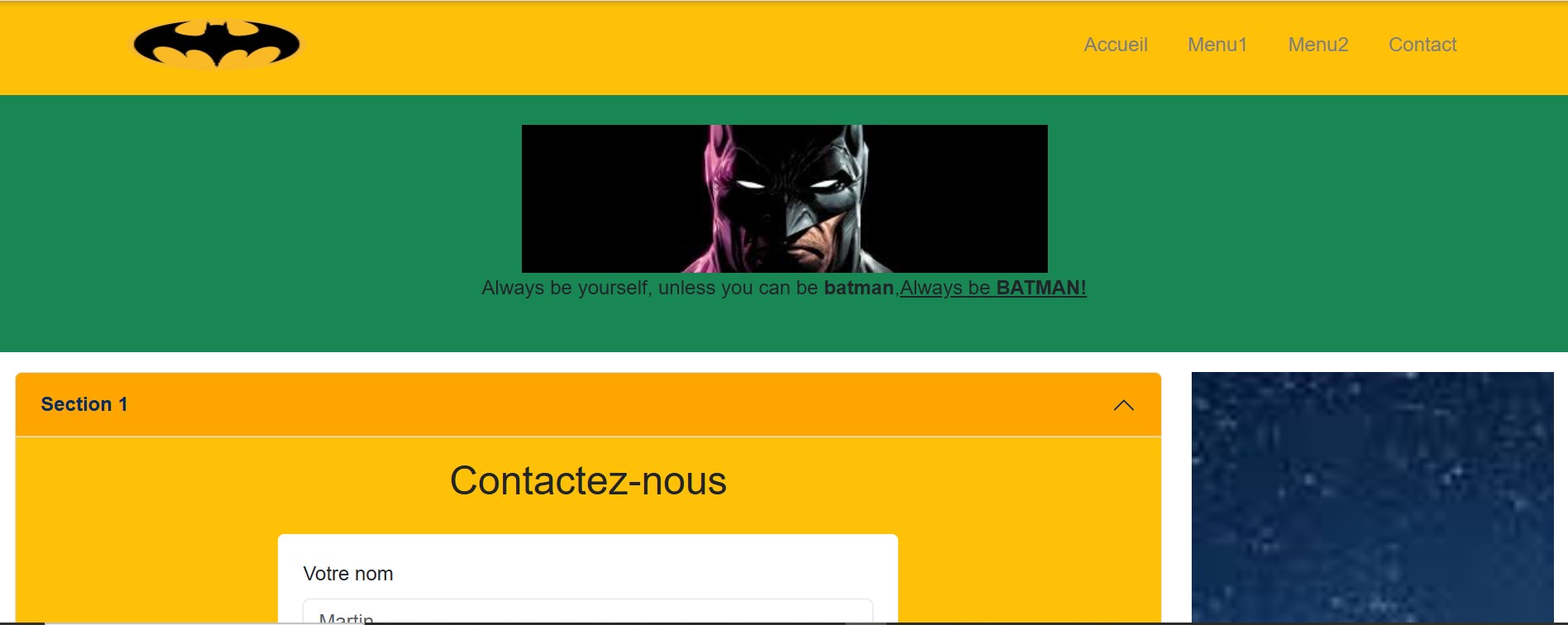 Projet HTML/CSS
